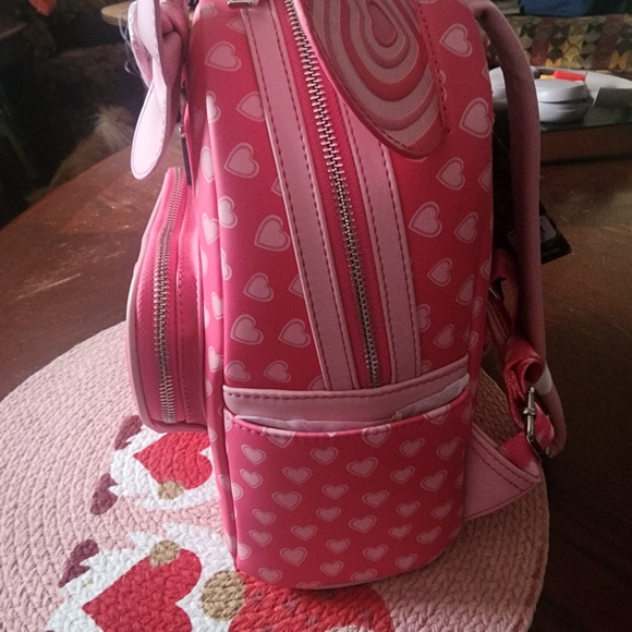 Disney Pink Heart Minnie Mouse Backpack - Picture 2 of 5
